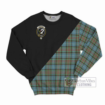 Brisbane Tartan Sweatshirt with Family Crest and Military Logo Style