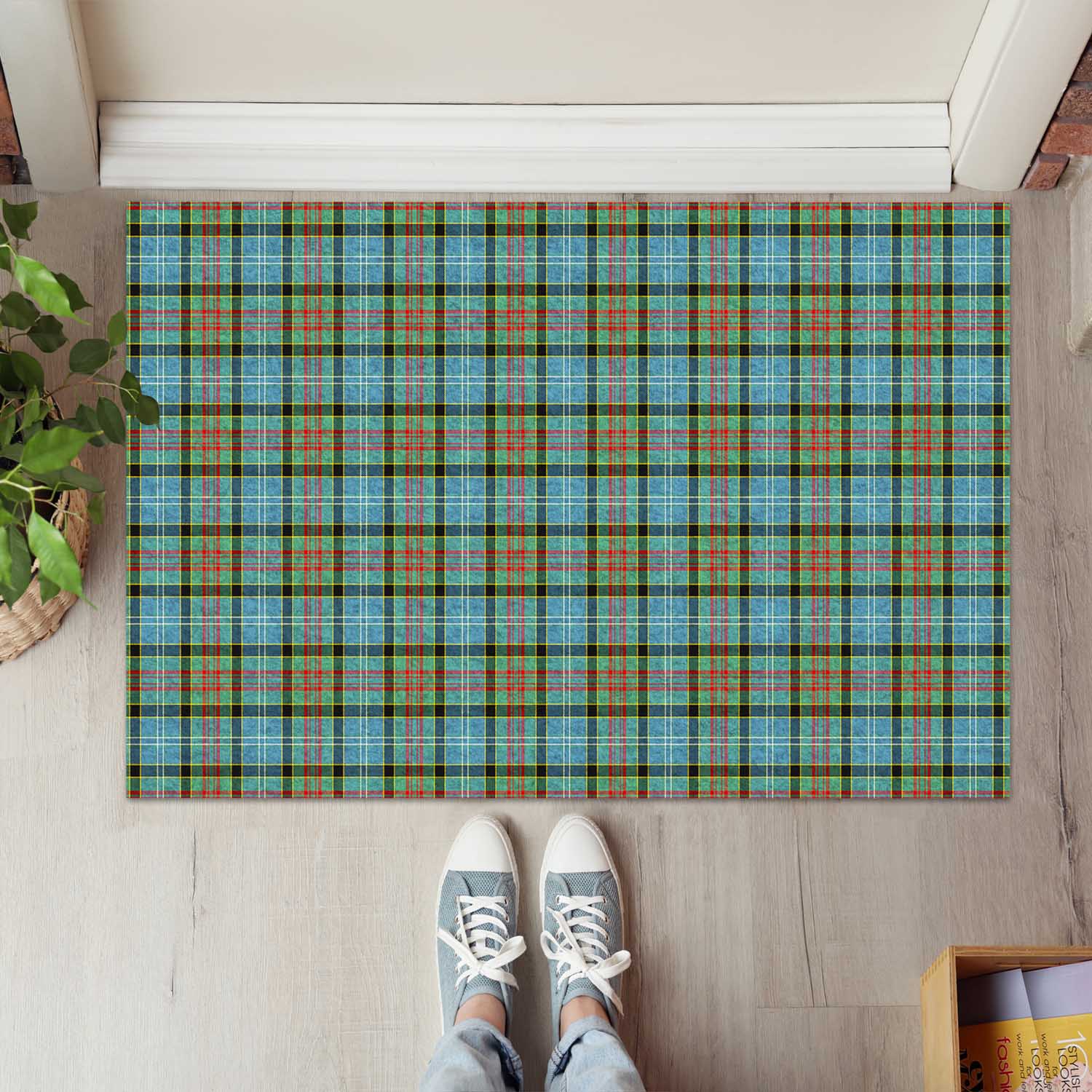 Brisbane modern Tartan Door Mat - Tartanvibesclothing