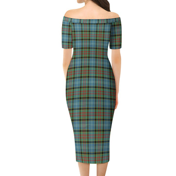 Brisbane Tartan Off Shoulder Lady Dress