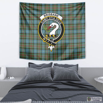 Brisbane Tartan Tapestry Wall Hanging and Home Decor for Room with Family Crest