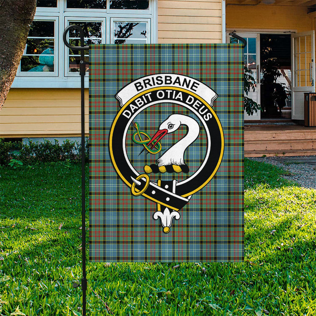 Brisbane Tartan Garden Flag with Family Crest Garden Flag - Tartan Vibes Clothing