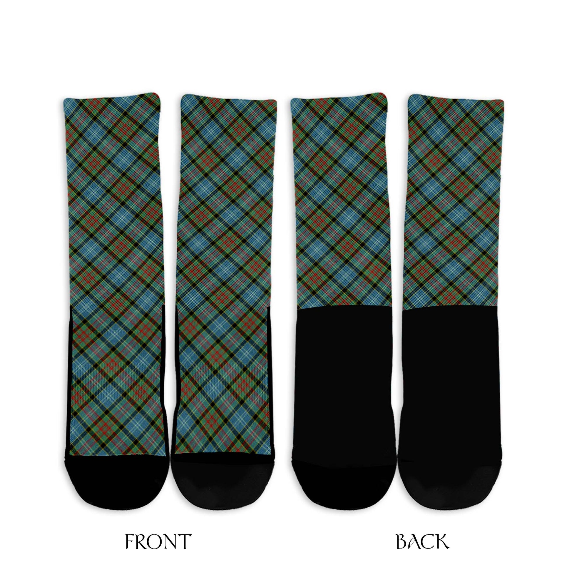 Brisbane modern Tartan Crew Socks Cross Tartan Style - Tartanvibesclothing