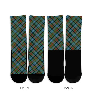 Brisbane Tartan Crew Socks Cross Tartan Style