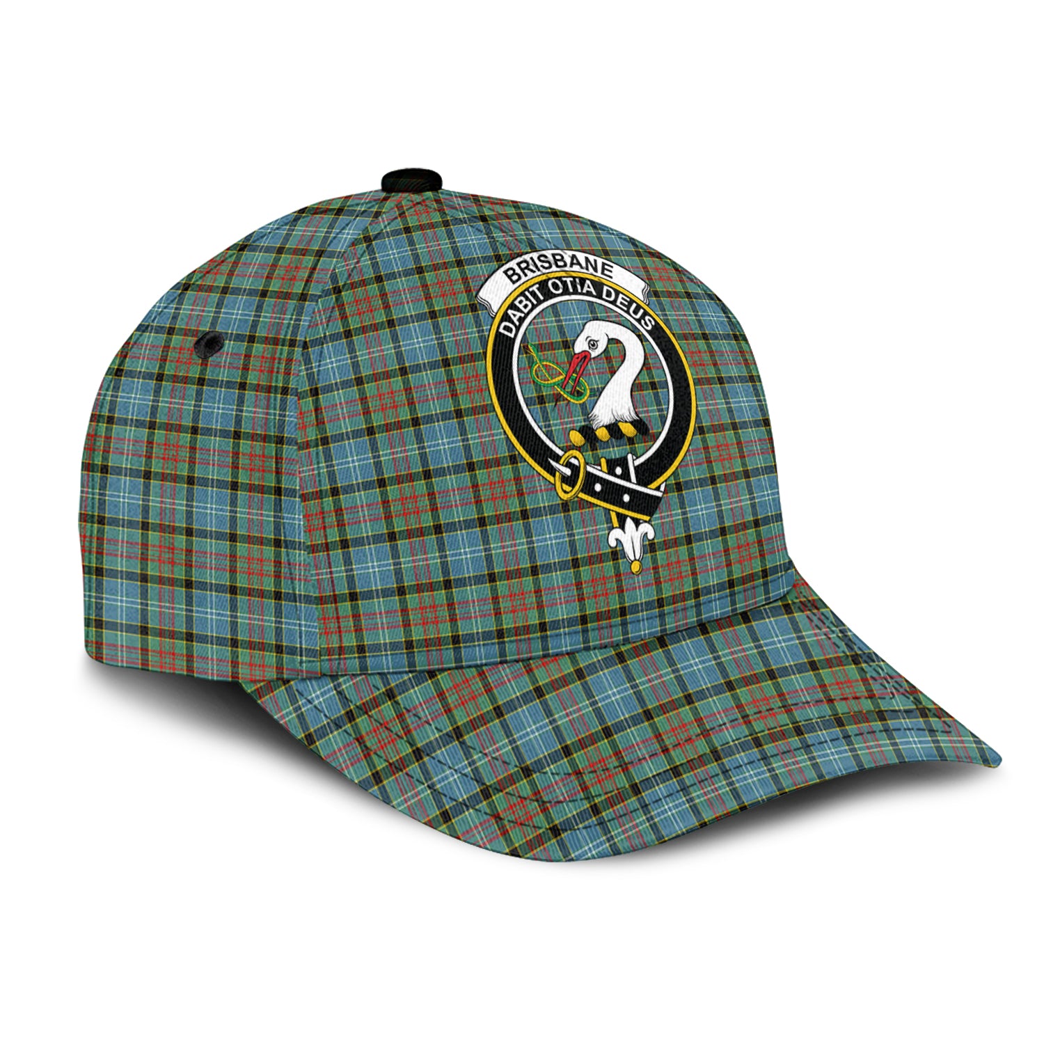 Brisbane Tartan Classic Cap with Family Crest - Tartan Vibes Clothing