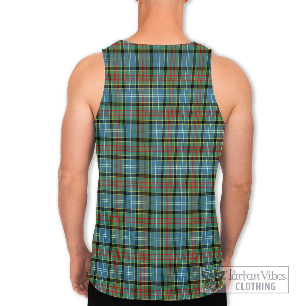 Brisbane Tartan Men's Tank Top with Family Crest DNA In Me Style - Tartanvibesclothing Shop