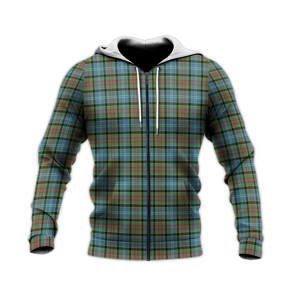 Brisbane modern Tartan Knitted Hoodie Unisex Knitted Zip Hoodie - Tartanvibesclothing