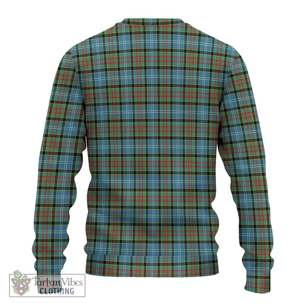 Brisbane Tartan Knitted Sweater with Family Crest DNA In Me Style - Tartanvibesclothing Shop