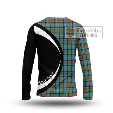 Brisbane Tartan Long Sleeve T-Shirt with Family Crest Circle Style