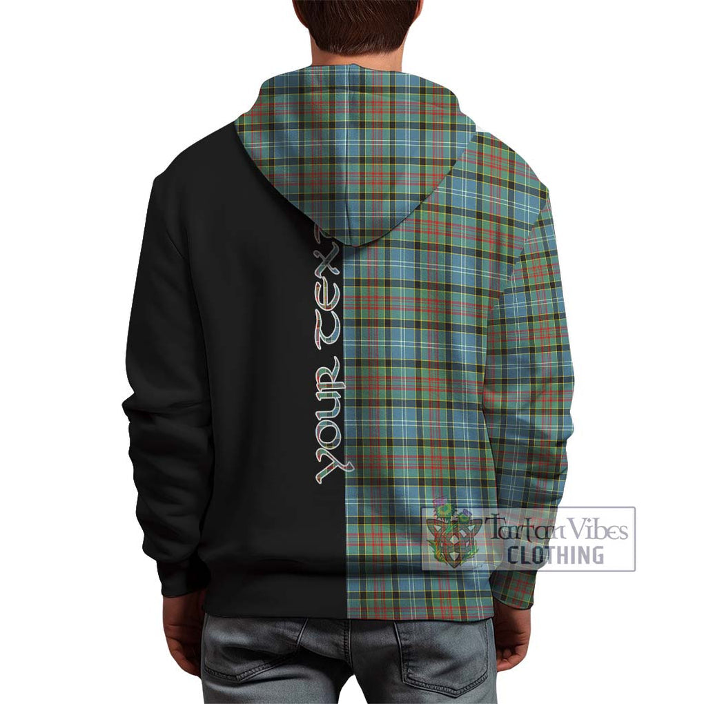 Brisbane Tartan Hoodie with Family Crest and Half Of Me Style - Tartanvibesclothing Shop