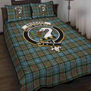 Brisbane Tartan Quilt Bed Set with Family Crest