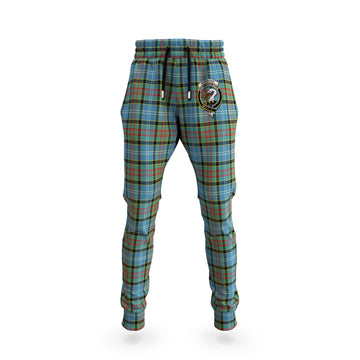 Brisbane Tartan Joggers Pants with Family Crest