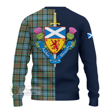 Brisbane Tartan Ugly Sweater with Scottish Lion Royal Arm Half Style