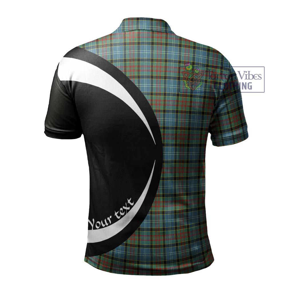 Brisbane Tartan Men's Polo Shirt with Family Crest Circle Style - Tartan Vibes Clothing