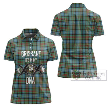 Brisbane Tartan Women's Polo Shirt with Family Crest DNA In Me Style