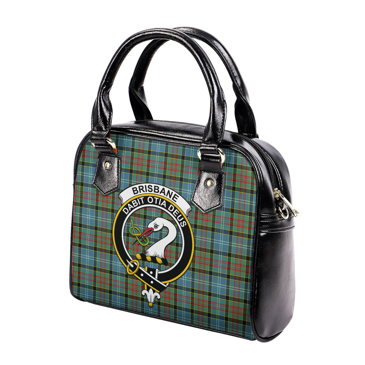 Brisbane modern Tartan Shoulder Handbags with Family Crest - Tartanvibesclothing