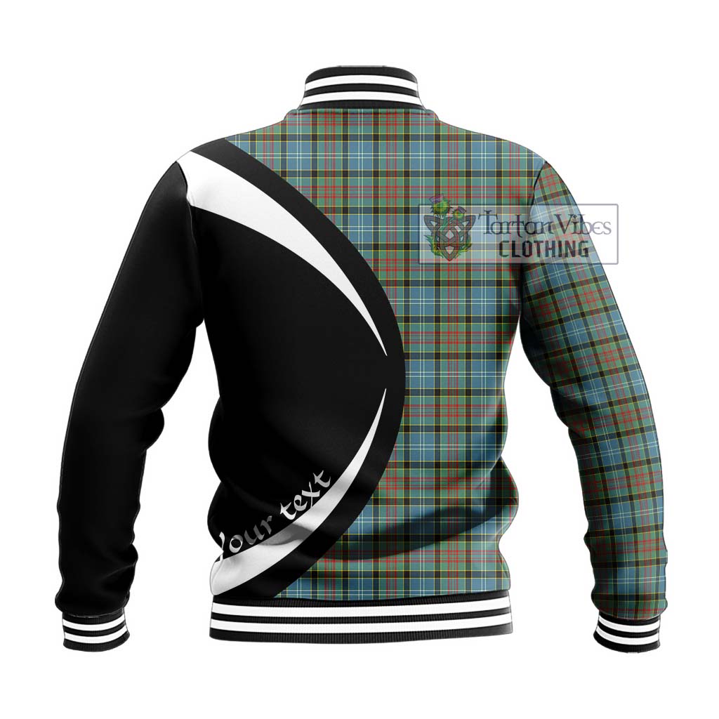 Brisbane Tartan Baseball Jacket with Family Crest Circle Style - Tartan Vibes Clothing