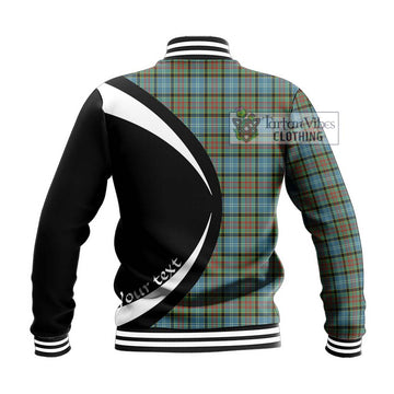 Brisbane Tartan Baseball Jacket with Family Crest Circle Style