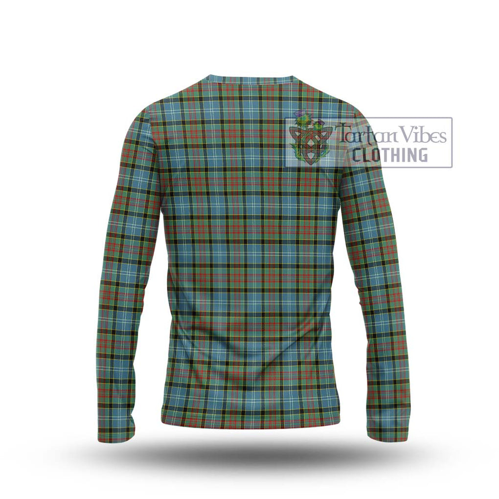 Brisbane Tartan Long Sleeve T-Shirt with Family Crest DNA In Me Style - Tartanvibesclothing Shop