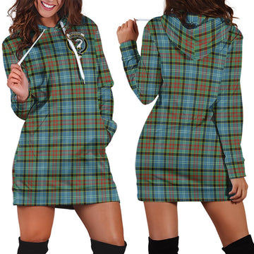 Brisbane Tartan Hoodie Dress with Family Crest