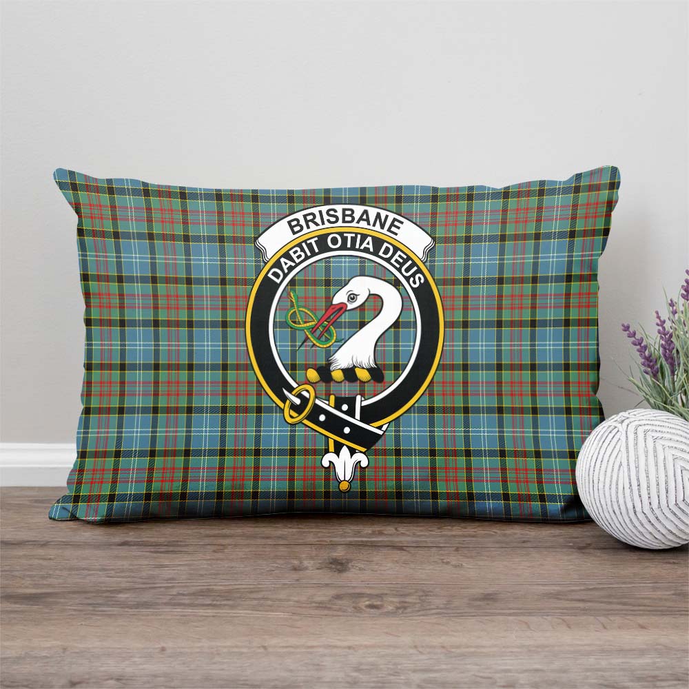 Brisbane modern Tartan Pillow Cover with Family Crest Rectangle Pillow Cover - Tartanvibesclothing