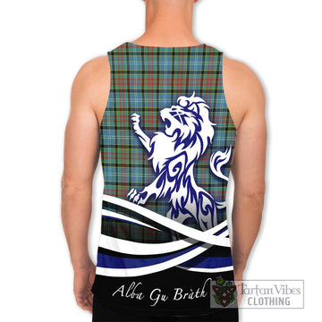 Brisbane Tartan Men's Tank Top with Alba Gu Brath Regal Lion Emblem