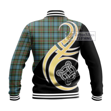 Brisbane Tartan Baseball Jacket with Family Crest and Celtic Symbol Style