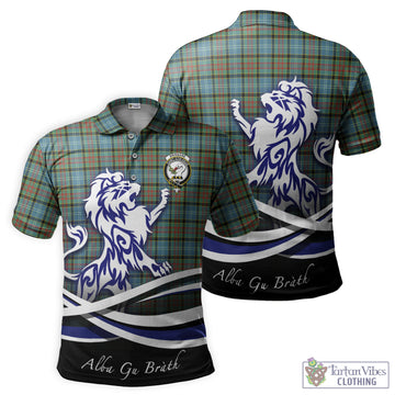 Brisbane Tartan Polo Shirt with Alba Gu Brath Regal Lion Emblem