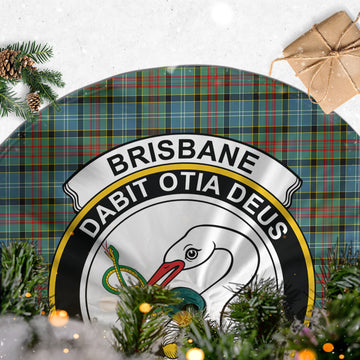 Brisbane Tartan Christmas Tree Skirt with Family Crest