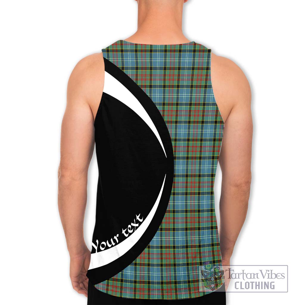 Brisbane Tartan Men's Tank Top with Family Crest Circle Style - Tartan Vibes Clothing