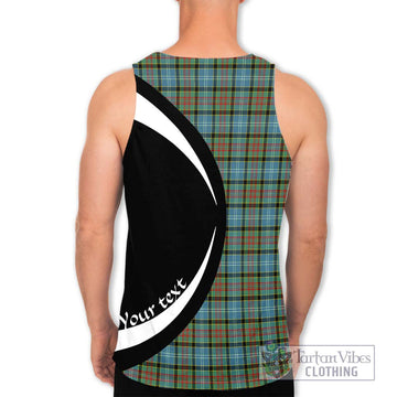 Brisbane Tartan Men's Tank Top with Family Crest Circle Style