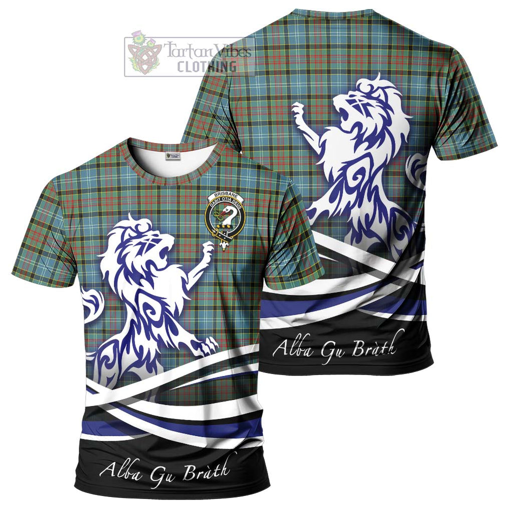 Tartan Vibes Clothing Brisbane Modern Tartan Cotton T-shirt with Alba Gu Brath Regal Lion Emblem