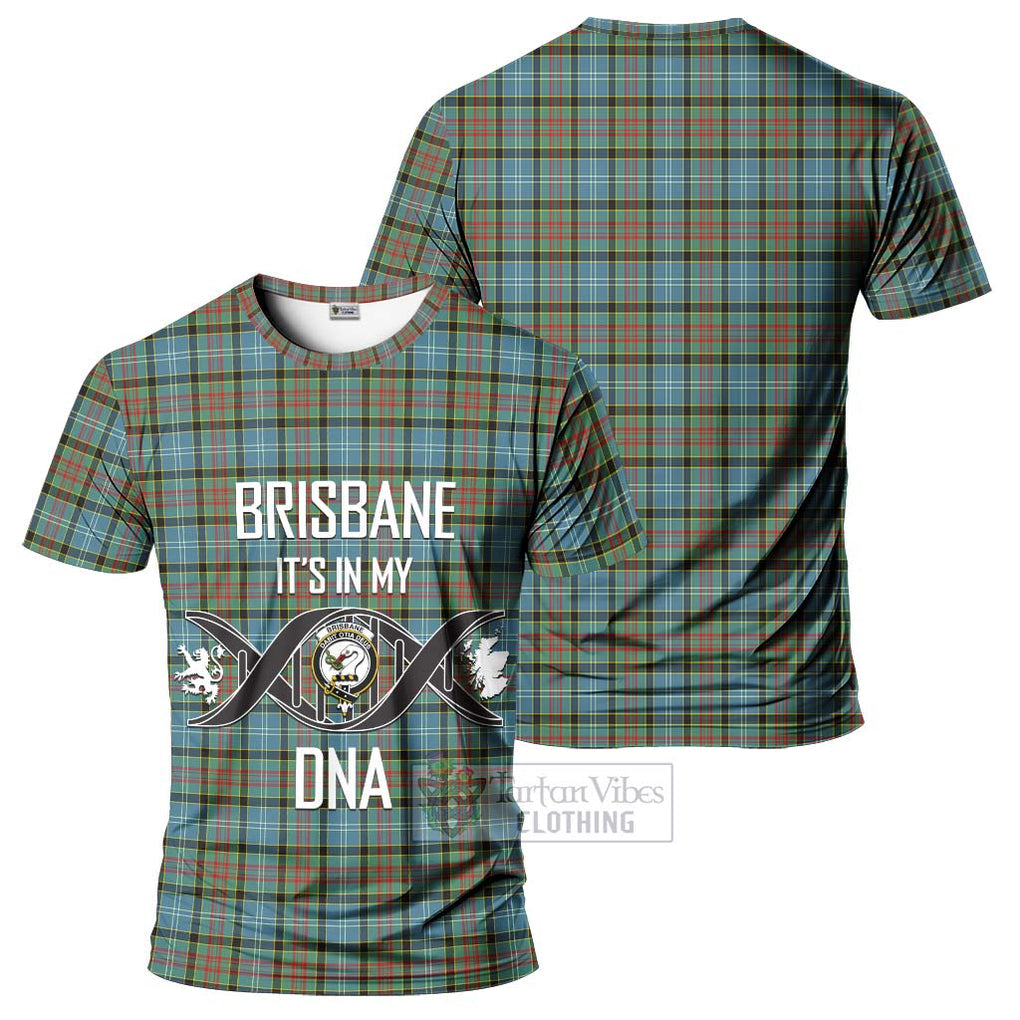 Brisbane Tartan T-Shirt with Family Crest DNA In Me Style - Tartan Vibes Clothing