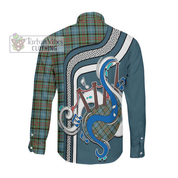 Brisbane Tartan Long Sleeve Button Shirt with Epic Bagpipe Style