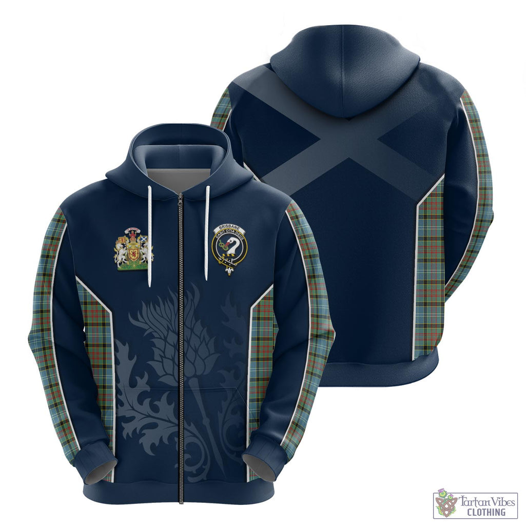 Tartan Vibes Clothing Brisbane modern Tartan Hoodie with Family Crest and Scottish Thistle Vibes Sport Style