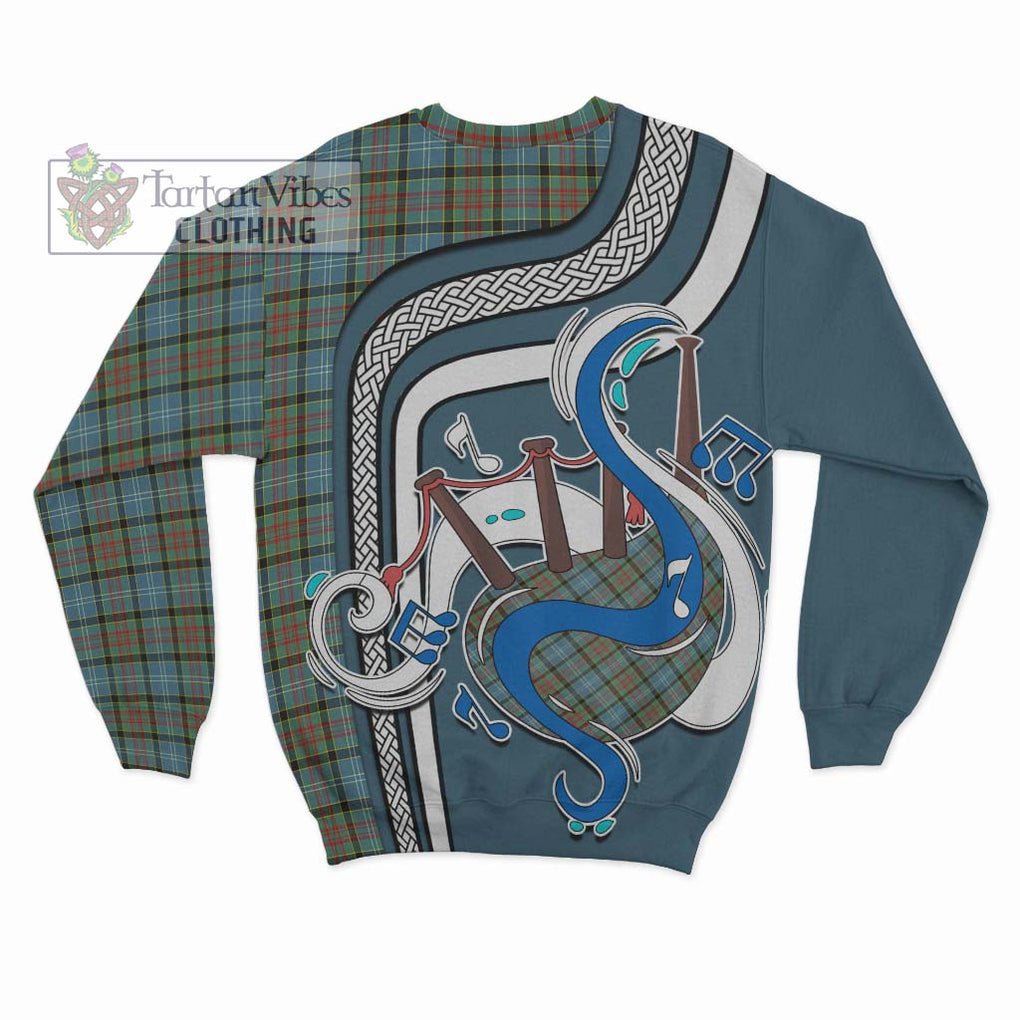 Brisbane Tartan Sweatshirt with Epic Bagpipe Style - Tartanvibesclothing Shop