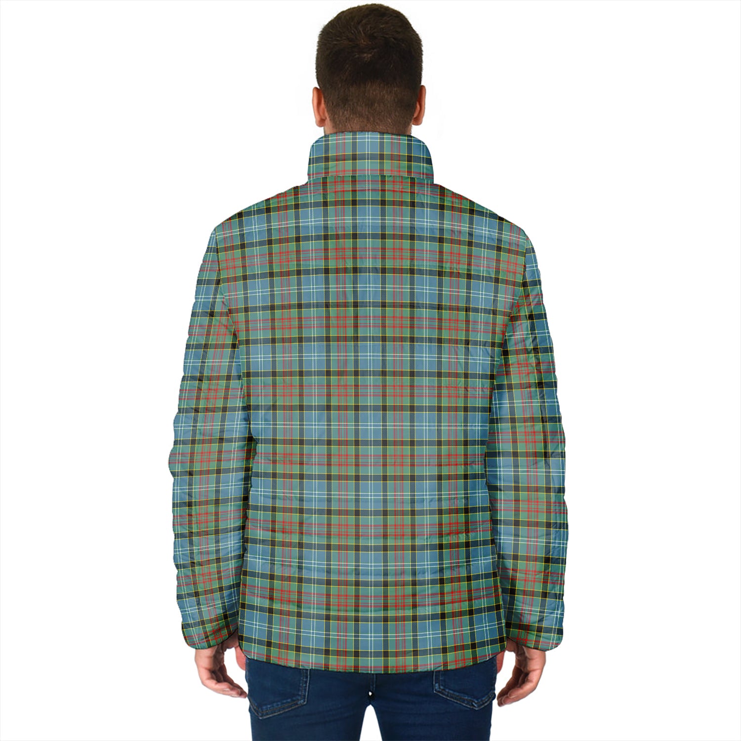 Brisbane Tartan Padded Jacket with Family Crest - Tartan Vibes Clothing