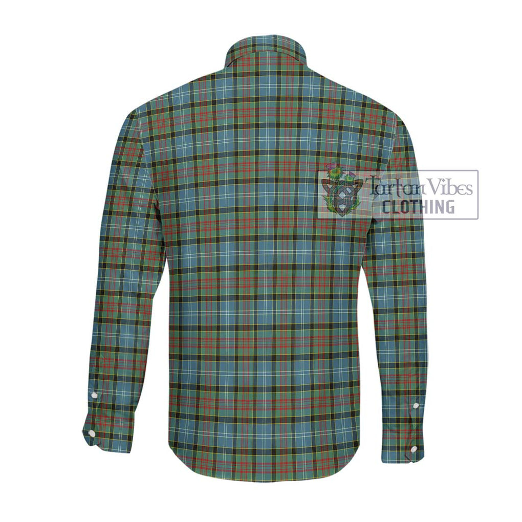 Brisbane Tartan Long Sleeve Button Shirt with Family Crest DNA In Me Style - Tartanvibesclothing Shop