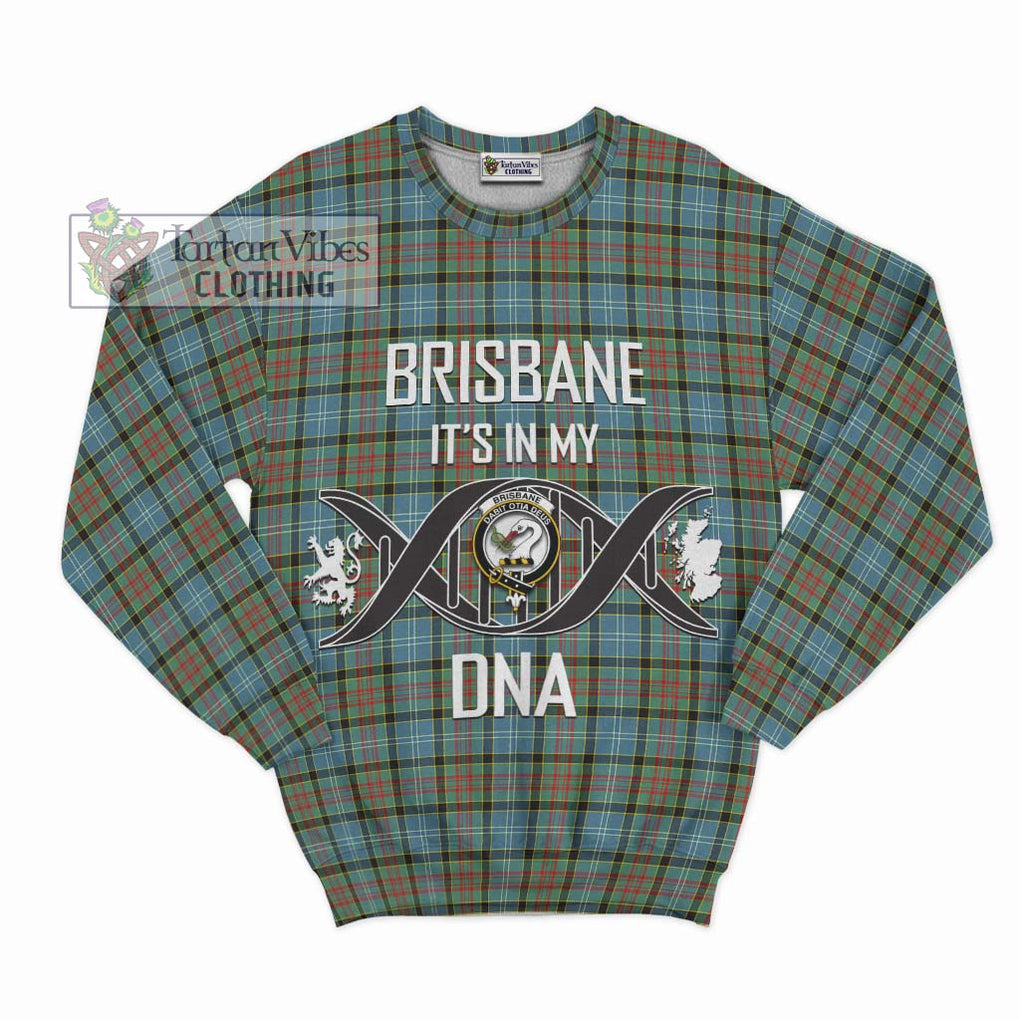 Brisbane Tartan Sweatshirt with Family Crest DNA In Me Style - Tartanvibesclothing Shop