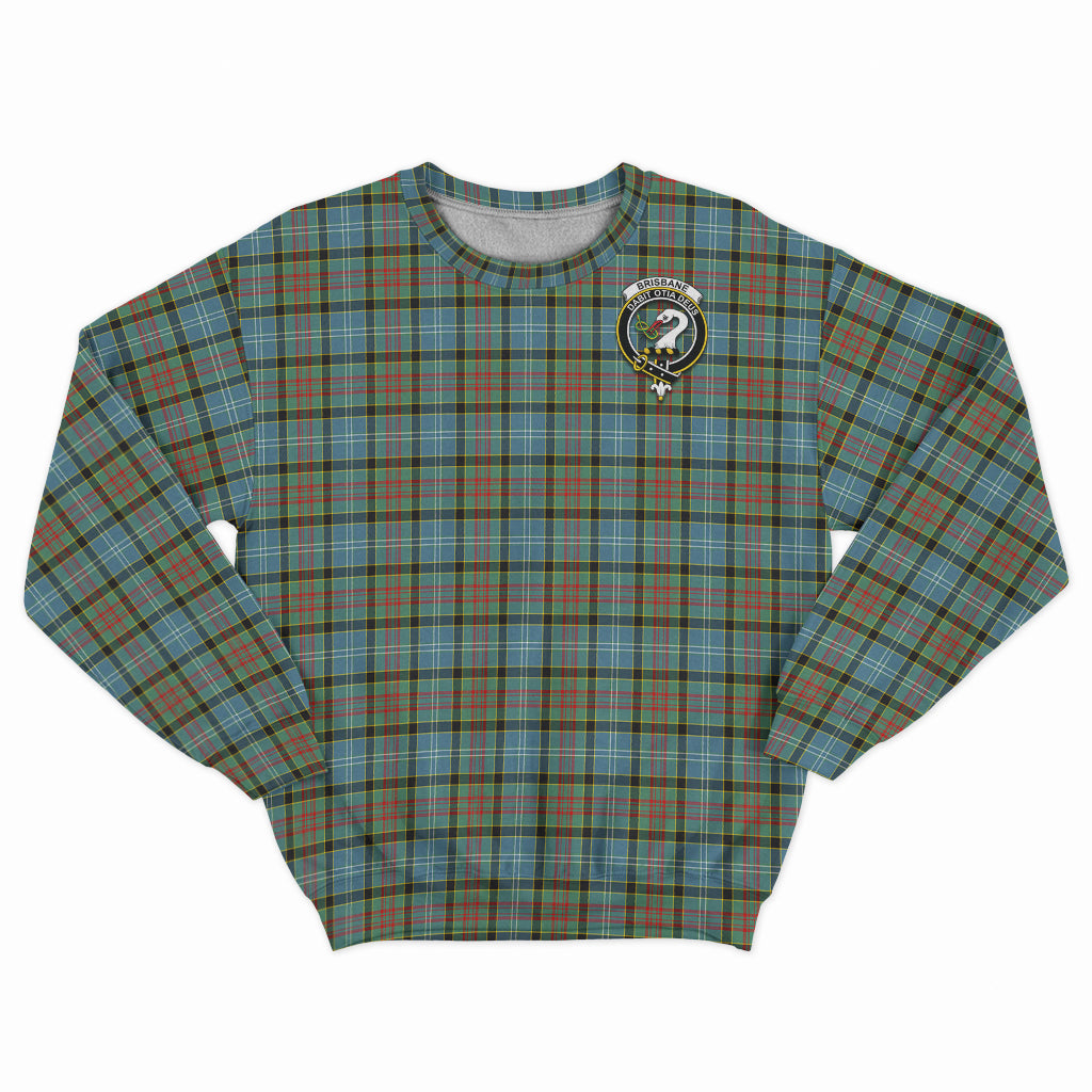 Brisbane Tartan Sweatshirt with Family Crest - Tartan Vibes Clothing