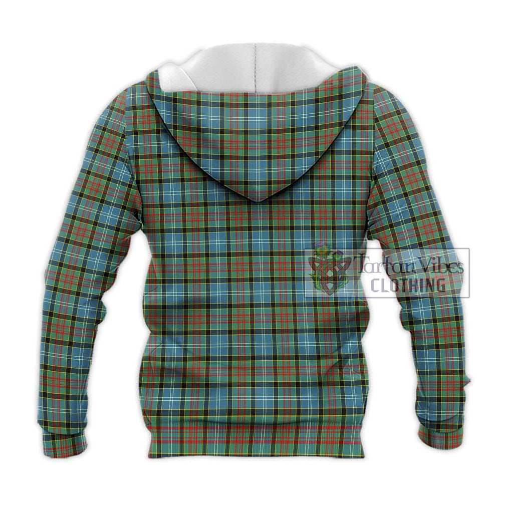 Brisbane Tartan Knitted Hoodie with Family Crest DNA In Me Style - Tartanvibesclothing Shop