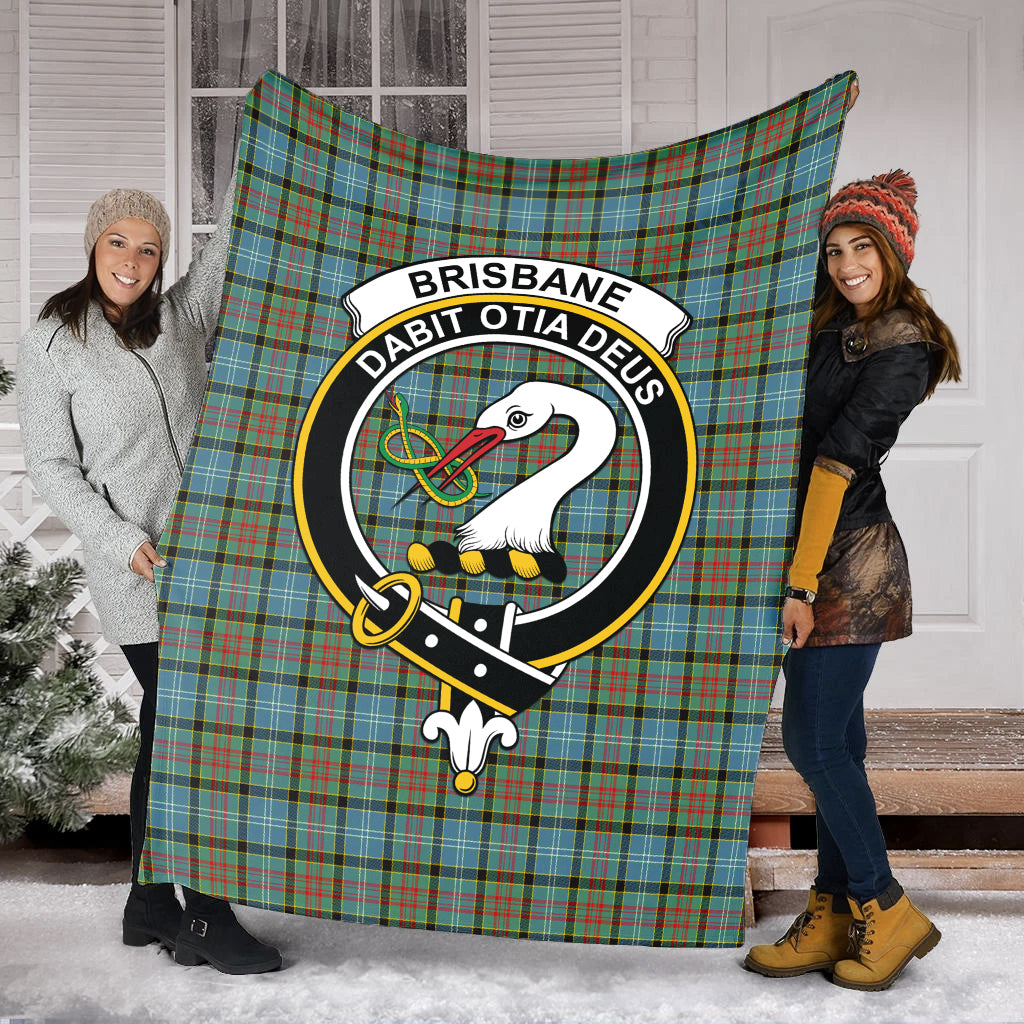 Brisbane Tartan Blanket with Family Crest - Tartan Vibes Clothing