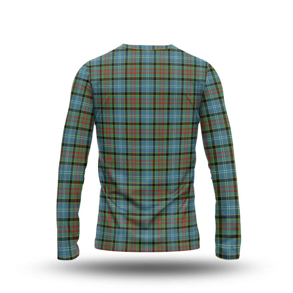 Brisbane modern Tartan Long Sleeve T-Shirt with Family Crest - Tartanvibesclothing