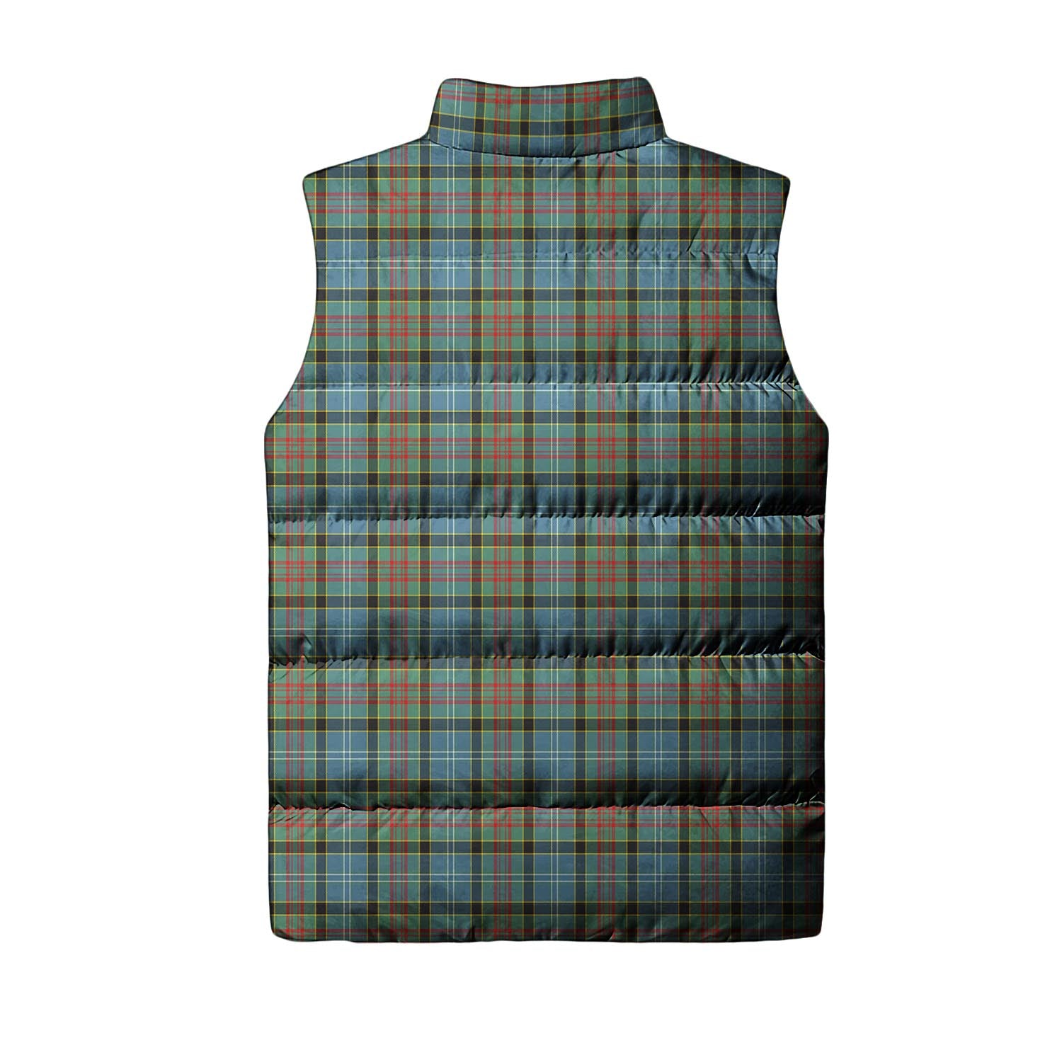 Brisbane modern Tartan Sleeveless Puffer Jacket with Family Crest - Tartanvibesclothing