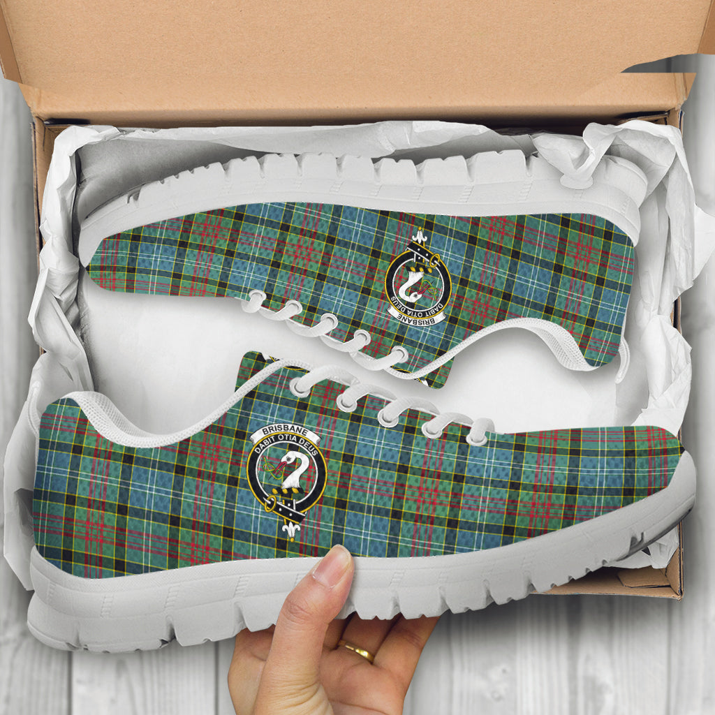 Brisbane Tartan Sneakers with Family Crest - Tartan Vibes Clothing