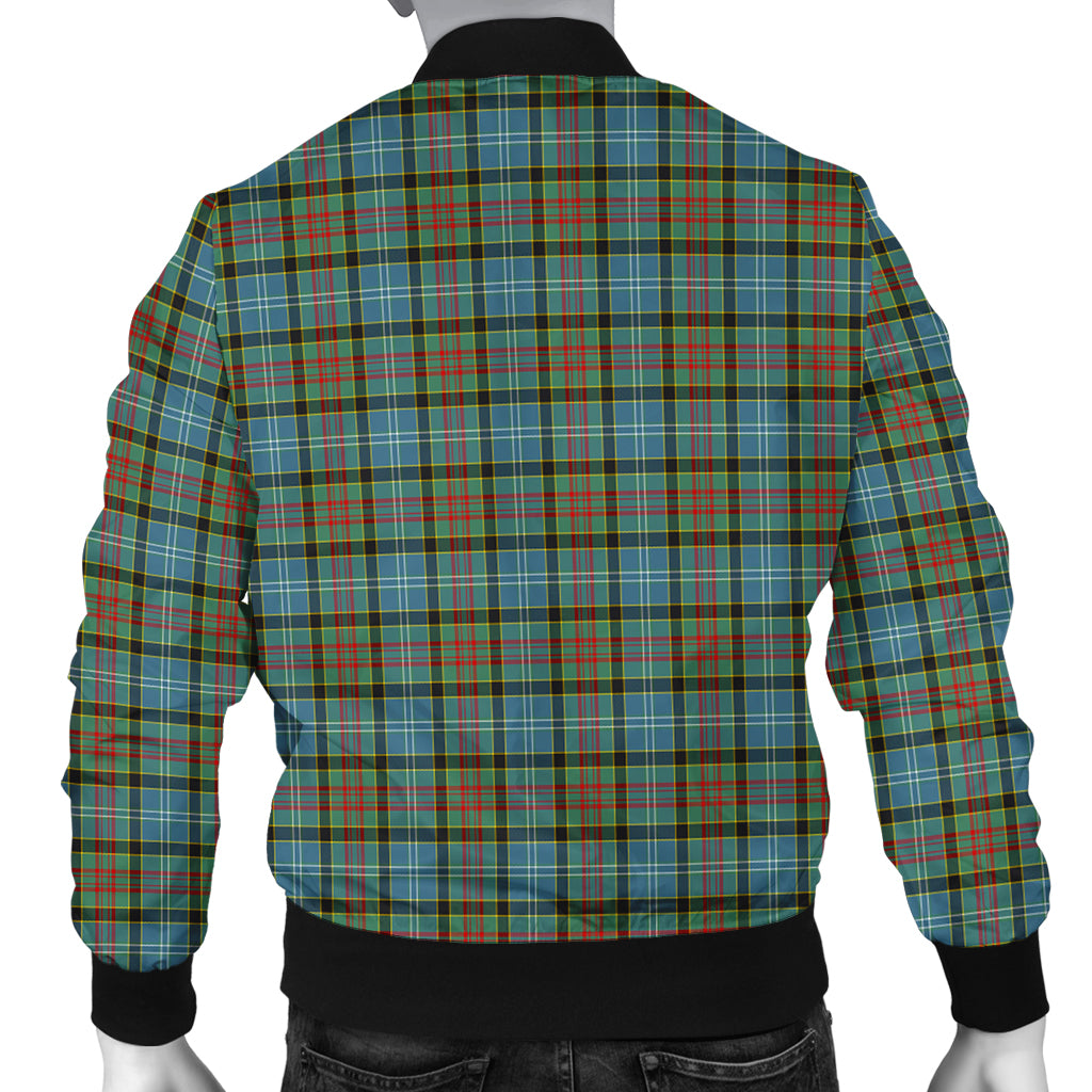 Brisbane modern Tartan Bomber Jacket with Family Crest - Tartanvibesclothing