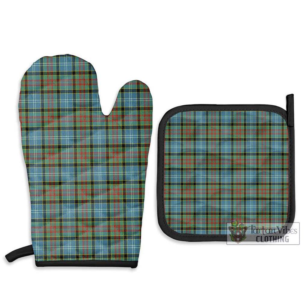 Brisbane Tartan Combo Oven Mitt & Pot-Holder Combo 1 Oven Mitt & 2 Pot-Holder Black - Tartan Vibes Clothing