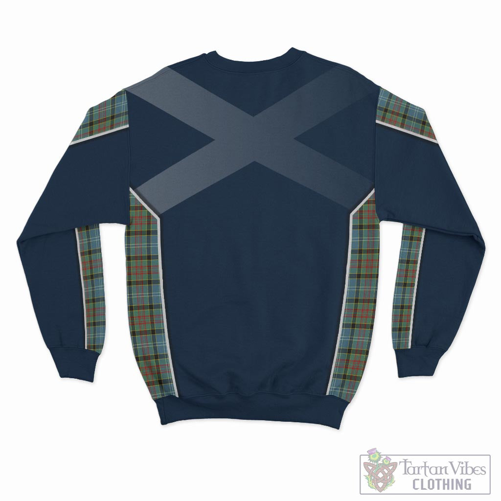 Tartan Vibes Clothing Brisbane modern Tartan Sweatshirt with Family Crest and Scottish Thistle Vibes Sport Style