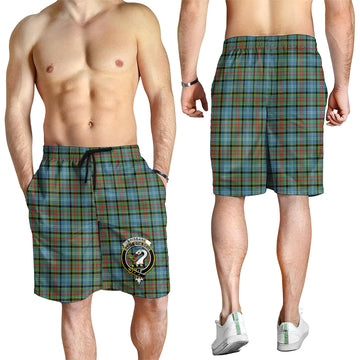 Brisbane Tartan Mens Shorts with Family Crest