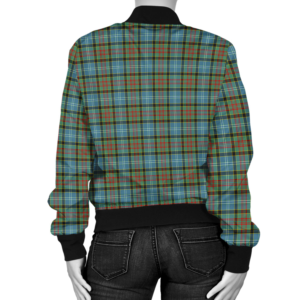 Brisbane modern Tartan Bomber Jacket with Family Crest - Tartanvibesclothing