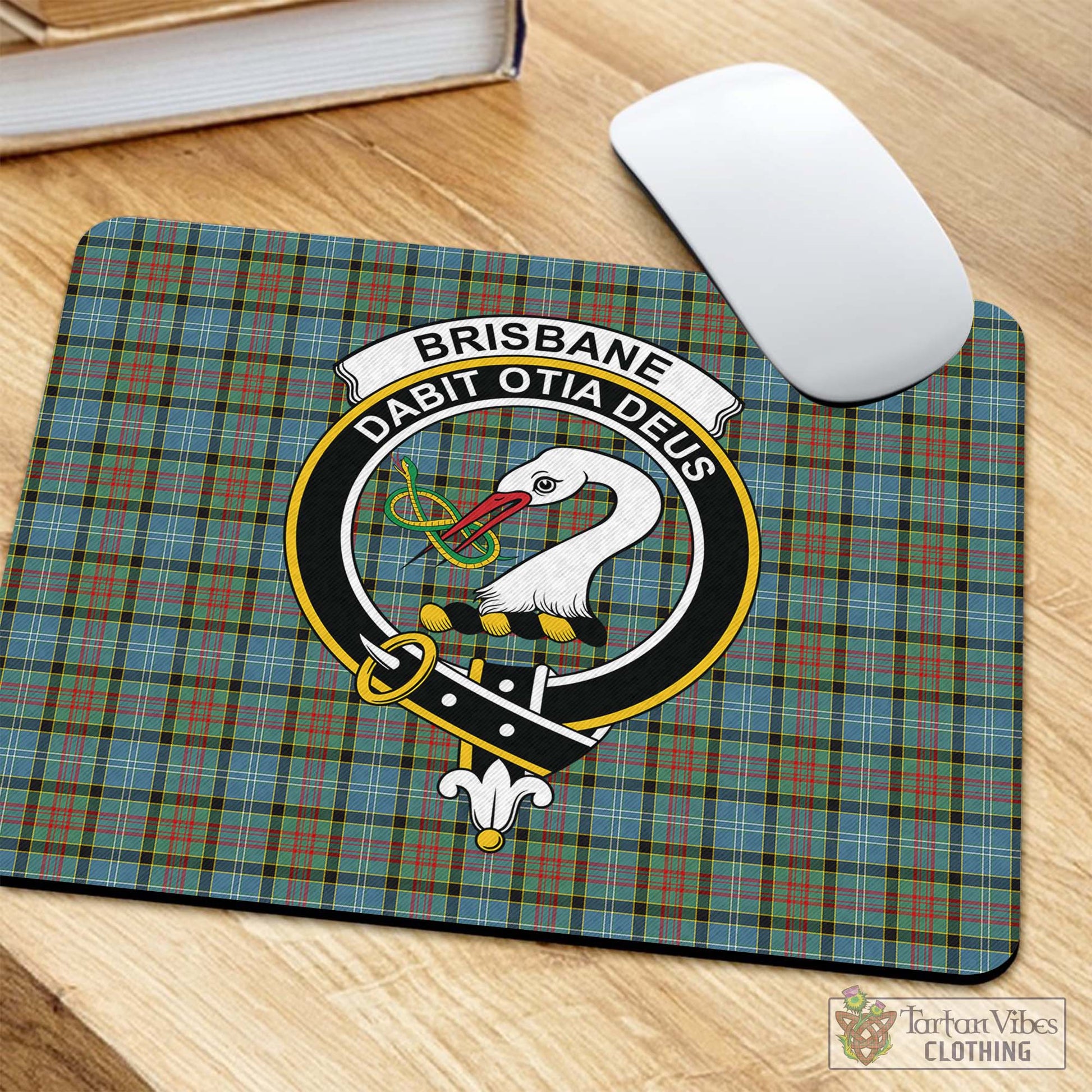 Tartan Vibes Clothing Brisbane modern Tartan Mouse Pad with Family Crest